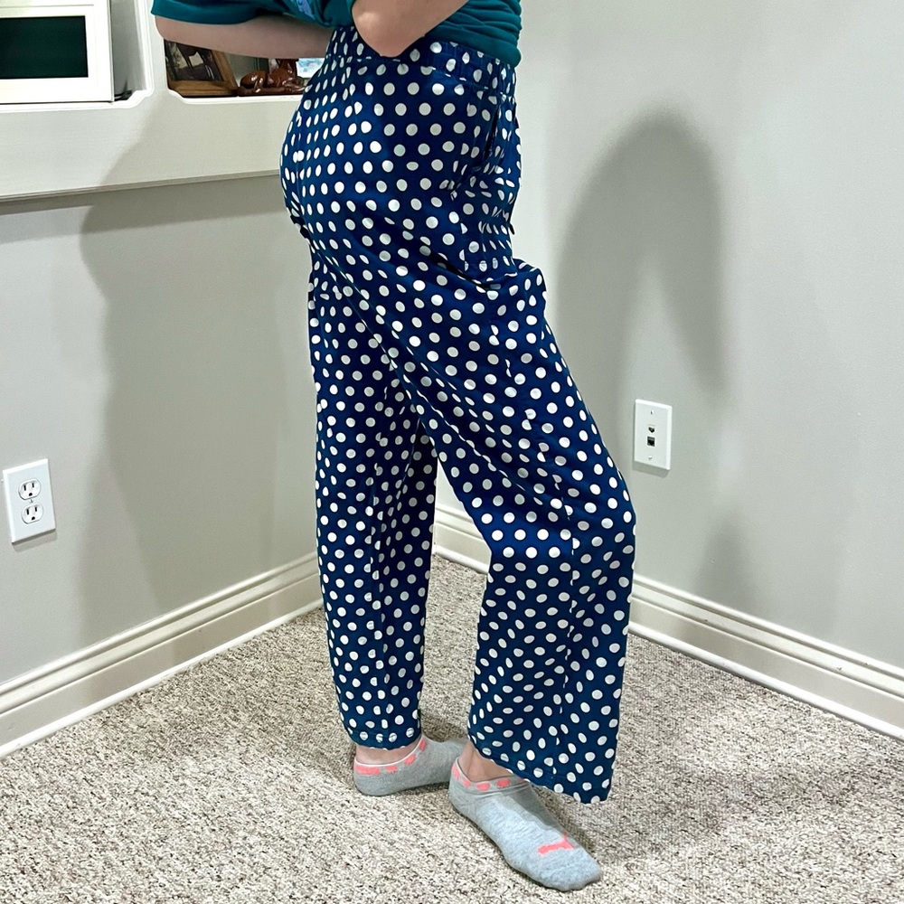 Aerie American Eagle L Navy Polka Dot Pajama Pants! EUC! - Picture 6 of 13